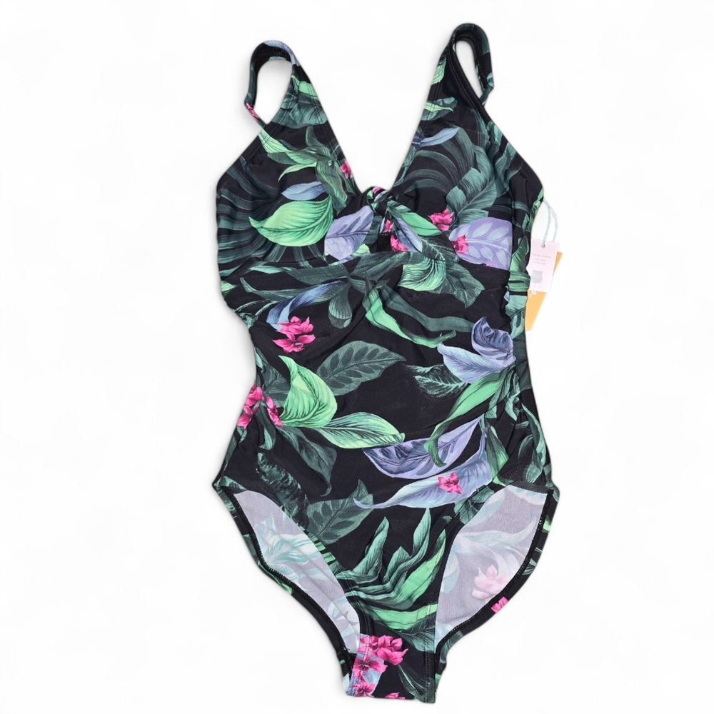 Kona Sol Tropical Print Swimsuit - Picture 5 of 7